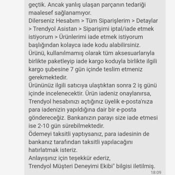 Trendyol Yanlış Ürün Mağduriyeti