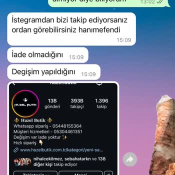 Hazel Butik İade Talebimi Onaylamıyor