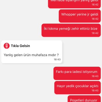 Tıkla Gelsin Burger King'e Hizmetinin Arkasında Durmuyor