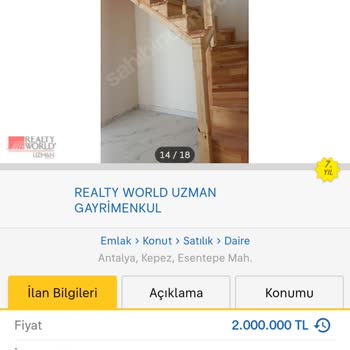 Realty World Uzman Gayrimenkul Müşterilere Hatalı Ve Yanıltıcı Sunum