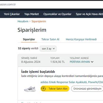 Amazon Yanlış Ürün Gönderimi