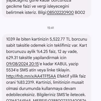 QNB Finansbank Kredi Kartı Borcu Hakkında Beklenmedik Mesajlar