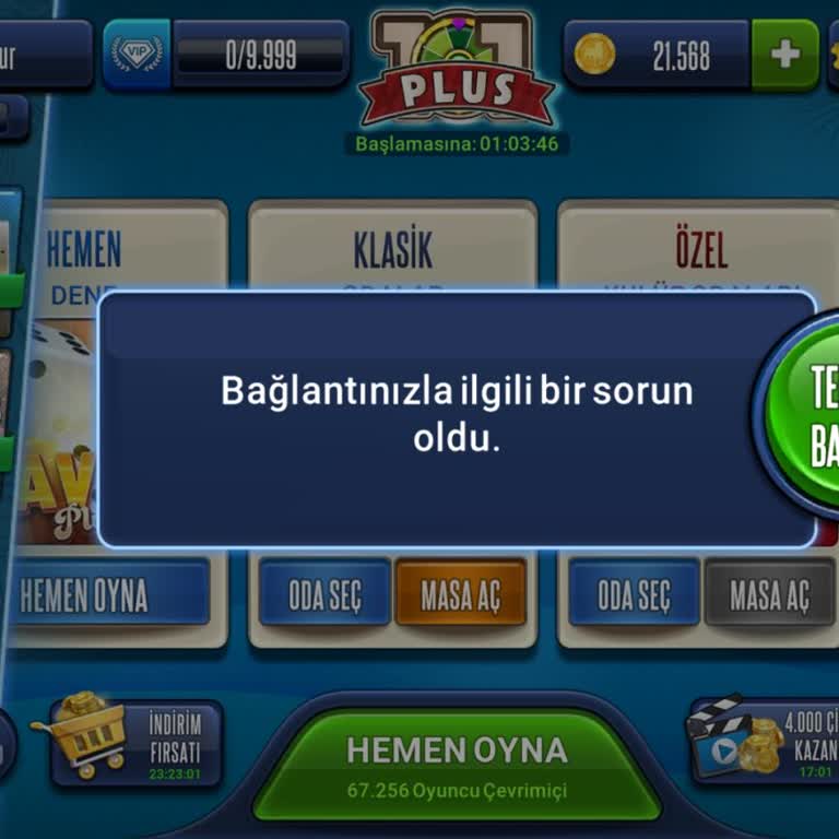 101 Okey Plus Sürekli Kaybettiriyor Başlığa
