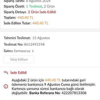 Trendyol'dan Aldığım Üründe İade Hakkında Yardımcı Olunmadı