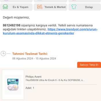 Trendyol'dan Aldığım Üründe İade Hakkında Yardımcı Olunmadı