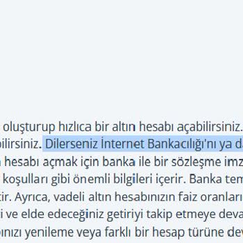 Denizbank Vadeli Altın Hesabı Açmıyor