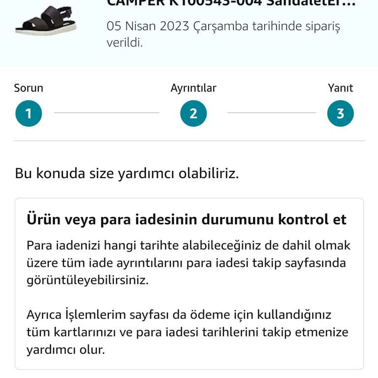 Amazon Camper Sandalet Garantili Olmasına Rağmen İade Alınmadı