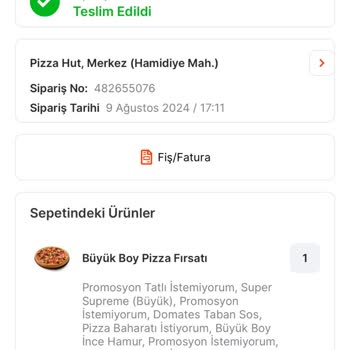 Pizza Hut Eksik Ürün Ve Kötü Hizmet Deneyimi