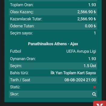 Belugabahis Maç Sonucu Ve Kart Sayısı Hakkında Sorun