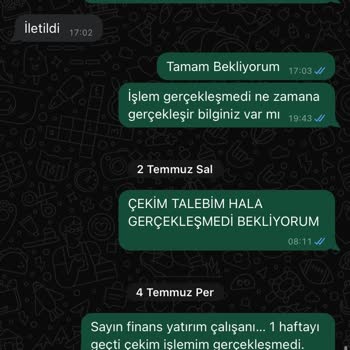 Finans Yatırım Uygulamasında Para Çekim Sorunu
