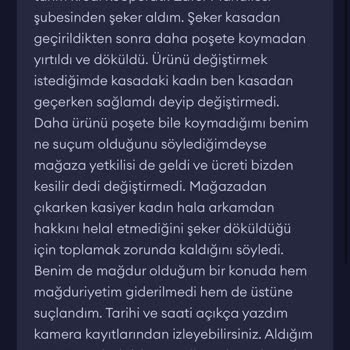Tarım Kredi Kooperatif Marketinde Saygısız Personeller