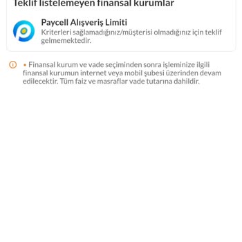 Paycell Alışveriş Kredisi Limit Olduğu Halde