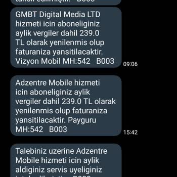 Vodafone İzinsiz Abonelik Ve Fatura Sorunu