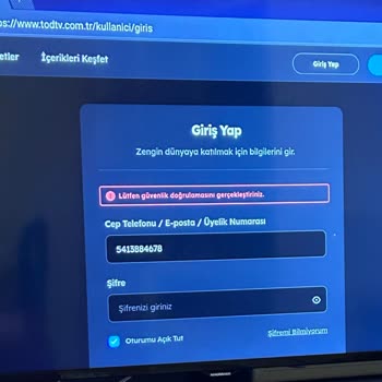 TOD Tv Tod Güvenlik Doğrulaması Sorunu