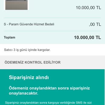 Sahibinden Param Güvende İle Yaşadığım Sorun