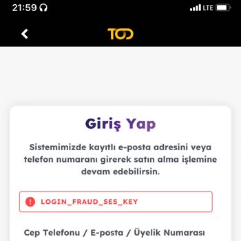 Tod TV Giriş Hatası Veriyor