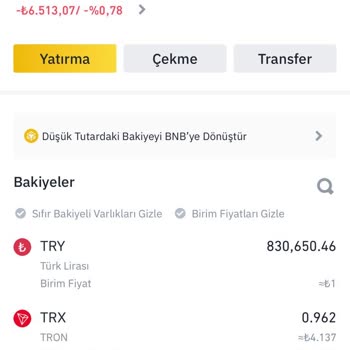 Binance TR Deki Paramı Başka Hesabıma Atmak İstiyorum Ama Hata Veriyor
