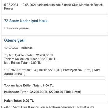 Gezinomi Clup Marakesh Şikayet