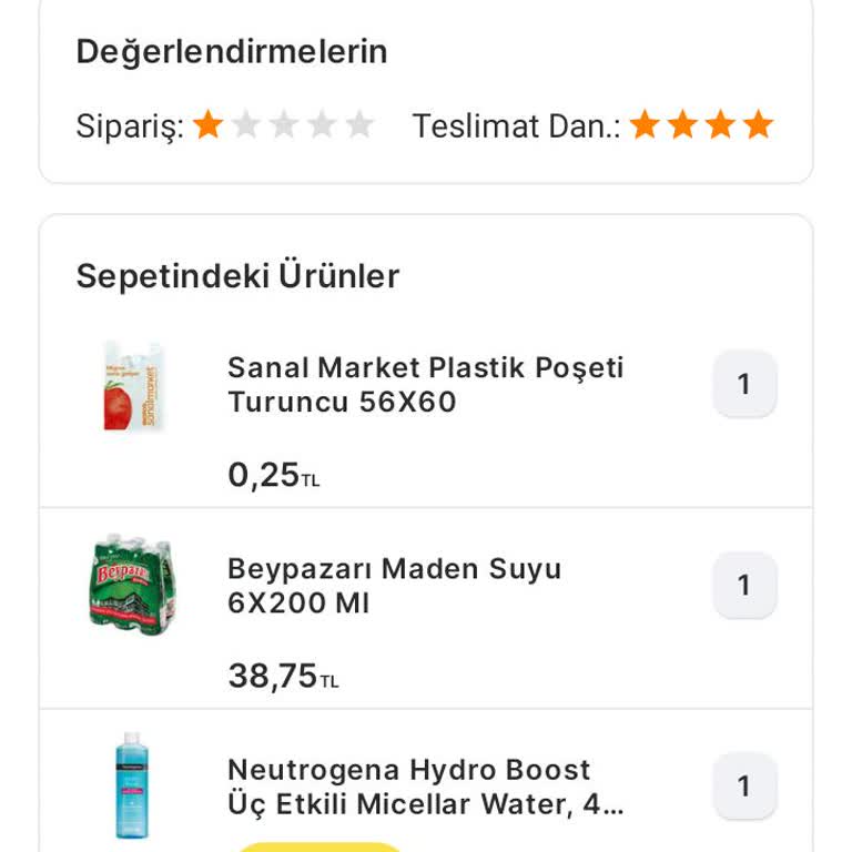 Migros'tan Aldığım Neutrogena Water