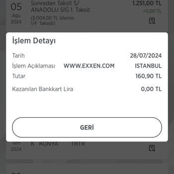 Exxen Karttan Habersiz Para Çekimi