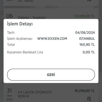 Exxen Karttan Habersiz Para Çekimi