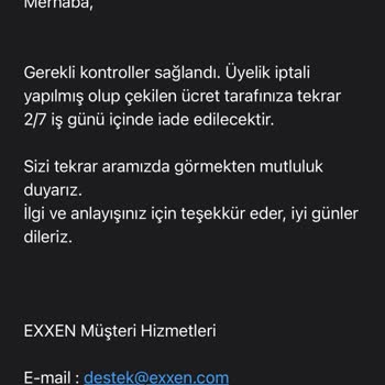 Exxen Habersiz Çekilen Üyelik Ücreti Ve İptal Talebi