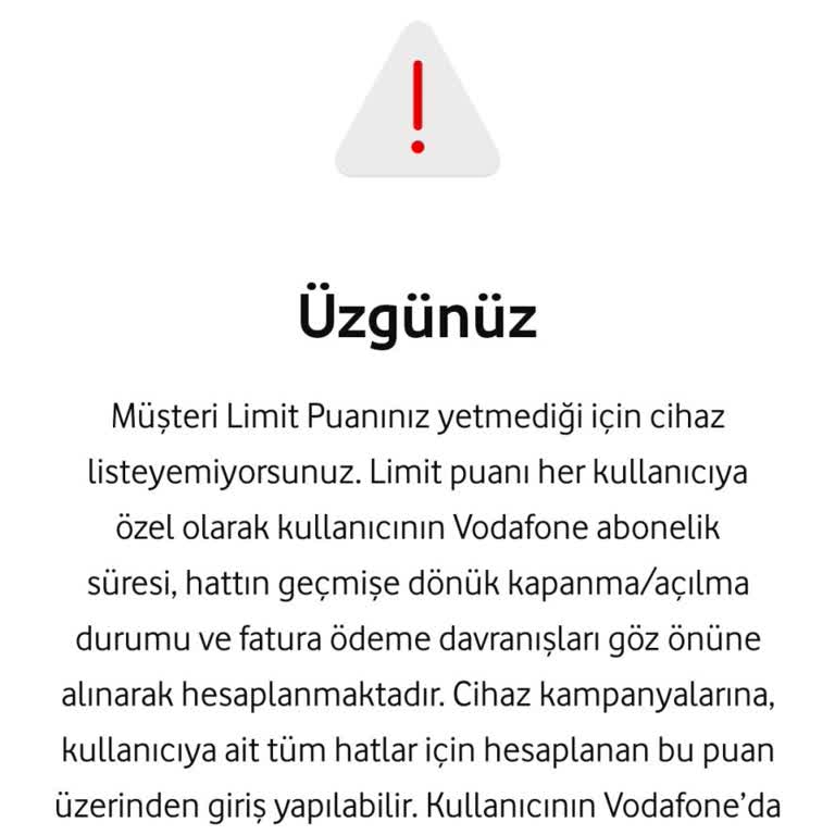 Vodafone Uzun Süreli Müşterinin Puanları Aniden Sıfırlandı