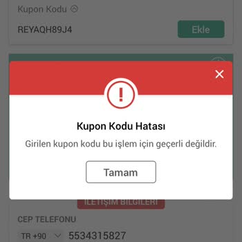 Obilet Geçersiz Kupon Kodu