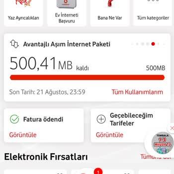 Vodafone Yanlış Fatura Ve Ek Paket Sorunu