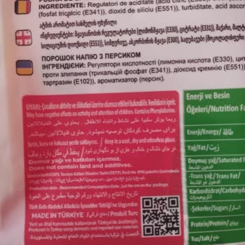 Mahbuba Şeftalili Toz İçecekteki Uyarı!