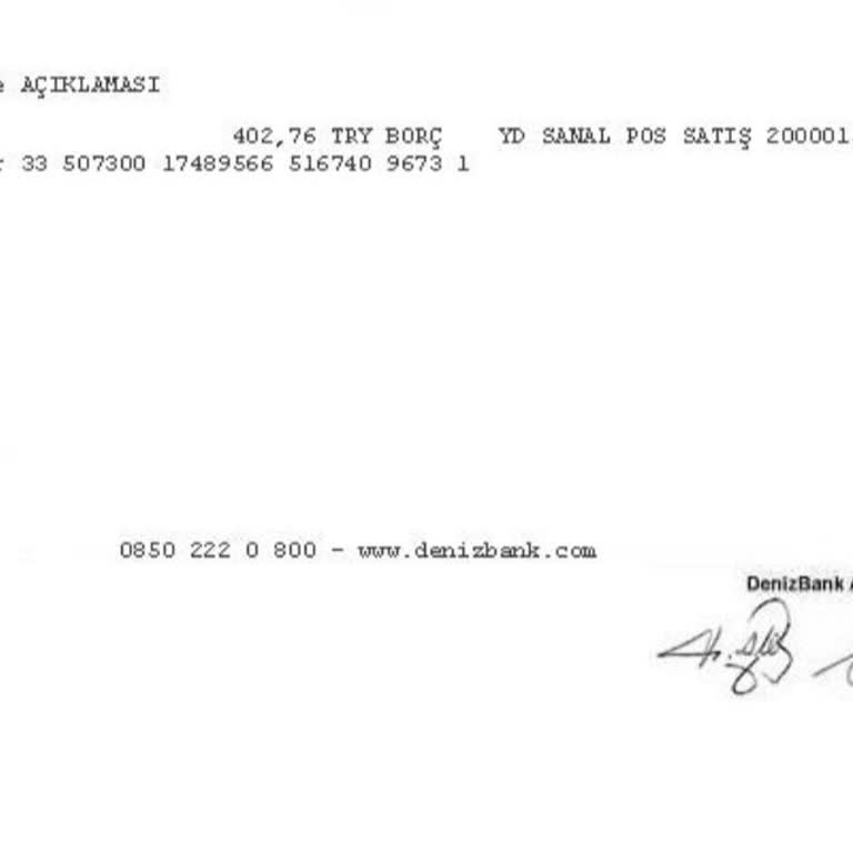 Denizbank Yd Pos İşlemi Para Çekilmesi