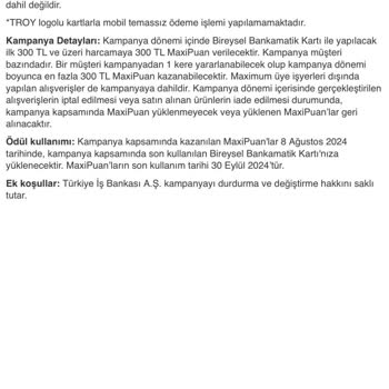 İş Bankası MaxiPara Kampanyası Hakkında