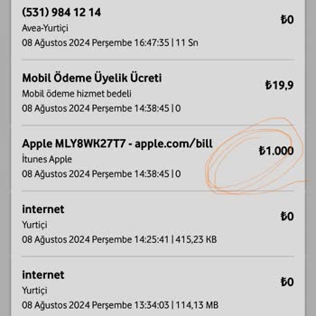 iPhone Apple Bil Şikayet Hattımdan Para Çekilmiş