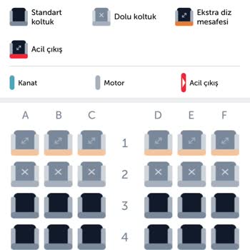 THY Koltuk Seçimine İzin Vermiyor