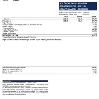 Türk Telekom Oturmadığım Eve Cayma Bedeli İçin Yeni Tarifeye Geçirdi