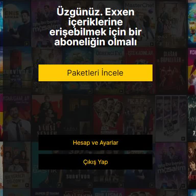 Üzgünüz. Exxen İçeriklerine Erişebilmek İçin Bir Aboneliğin Olmalı