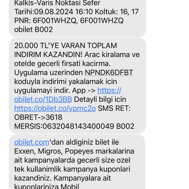 Obilet Mülteci Gibi Yolculuk Yaptırıldım