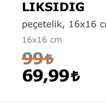 IKEA Yanlış Fiyat Bilgileri