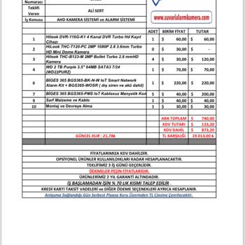 Biges Kamera Sistemleri Garanti Kapsamında Hizmet Alamıyorum