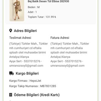 Modamizbir.com Firmanın İlgisizliği. Sipariş Ettiğim Ürünün Kaybolması