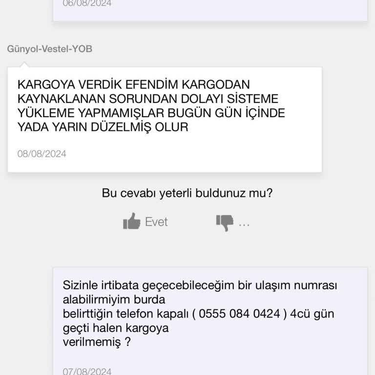 CEVA Logistics Ürün Teslimatında Yaşanan Gecikme Ve İletişim Sorunu