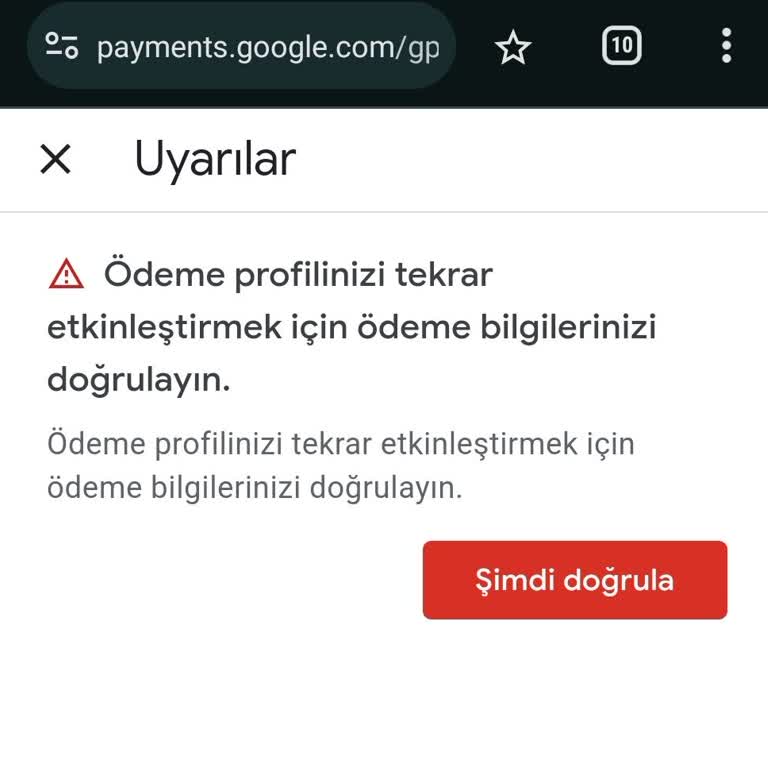 Google Play Ödeme Yöntemi Doğrulamıyor