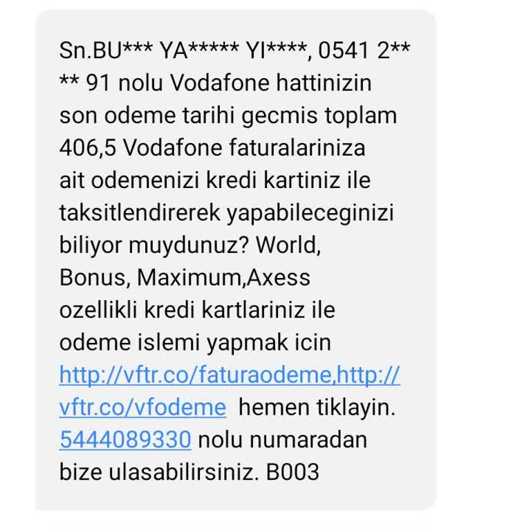 Vodafone Sürekli Yanlış Numara Aramaları Ve Mesajlar