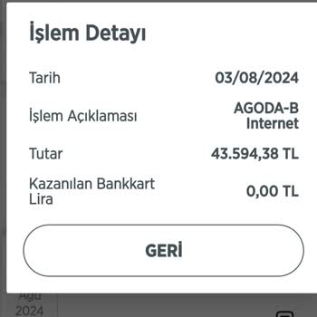 Agoda.com Fazla Para Çekilmesi