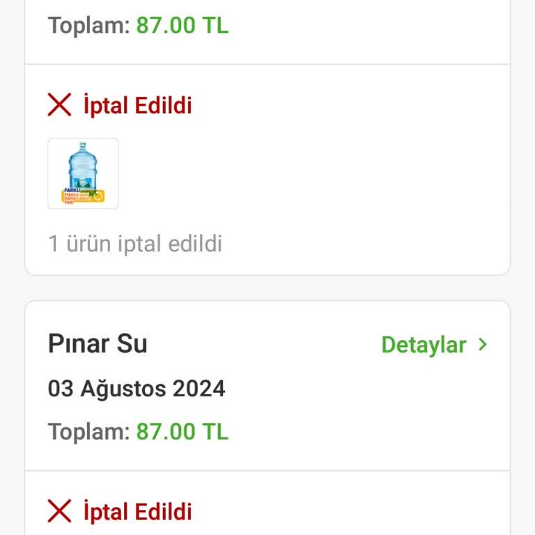 Pınar Su Ve İçecek Sipariş İptalleri Ve Güven Sorunu