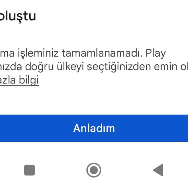 Playstore.com Alışveriş Yapamıyorum