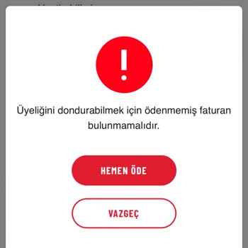Gebze Macfit Üyelik Dondurma Uzatma Yapılamıyor Ve Ücret Yansıyor