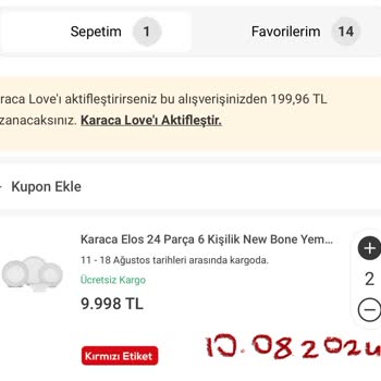 Karaca Züccaciye Kırmızı Etiket Yalanı