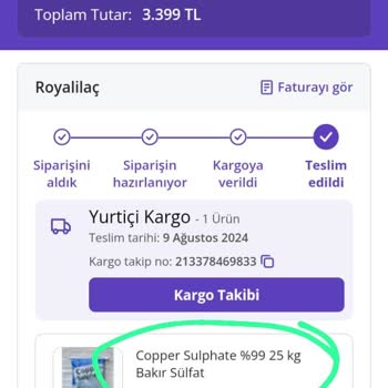 Royal İlaç %99 Olarak Satılan Ürün %25 Olarak Geldi