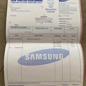 Samsung RT62K7060WW Modeli Samsung Buzdolabı Fabrika Hatası